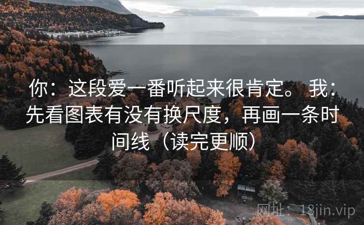 你：这段爱一番听起来很肯定。 我：先看图表有没有换尺度，再画一条时间线（读完更顺）